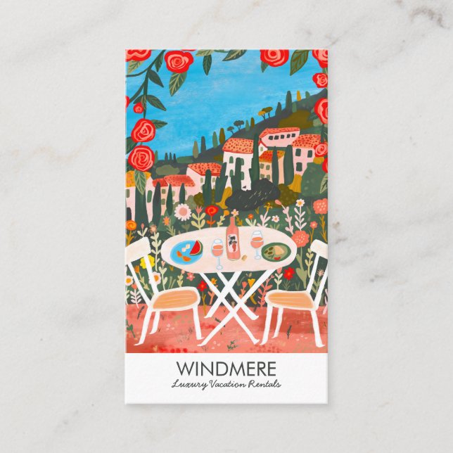 Visa från Terrace Vacation Hythyrning Realtor QR A Visitkort (Framsida)