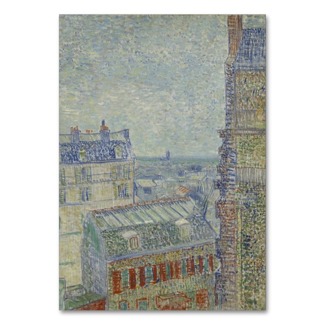 Visa från Theo's Apartment av Vincent Van Gogh Bordsnummer (Framsidan)