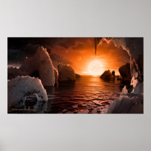 Visa från Trappist-1f Exoplanet Poster