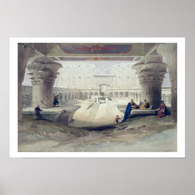 Visa från under Protico of Temple of Edfou, Upp Poster (Framsidan)