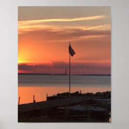 Visa från Väster Bay, Kelleys Island-fotografi Poster