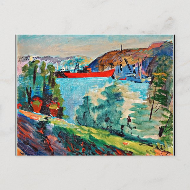 Visa från Waldemarsude över Kvarnholmen Vykort (Framsida)