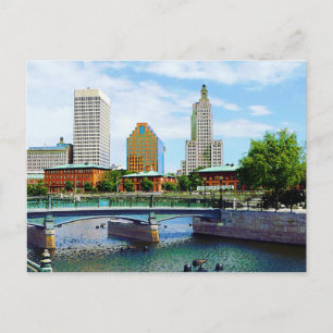 Visa från Waterplace Park, Providence, RI Vykort