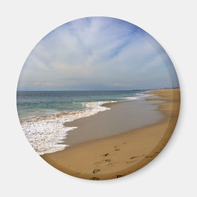 Visa från Wedge, Newport Beach, Kalifornien Magnet (Framsidan)