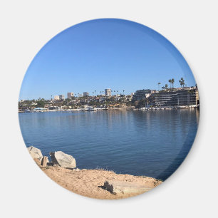 Visa från Wedge, Newport Beach, Kalifornien Magnet