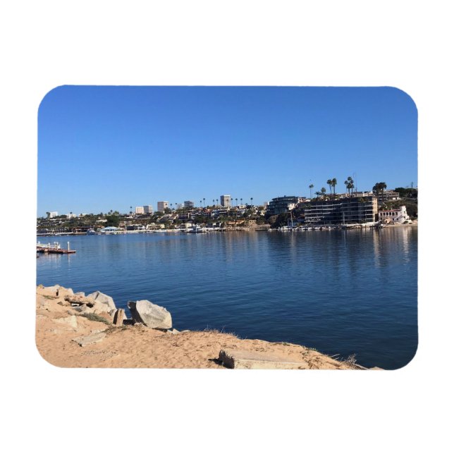 Visa från Wedge, Newport Beach, Kalifornien Magnet (Horisontell)