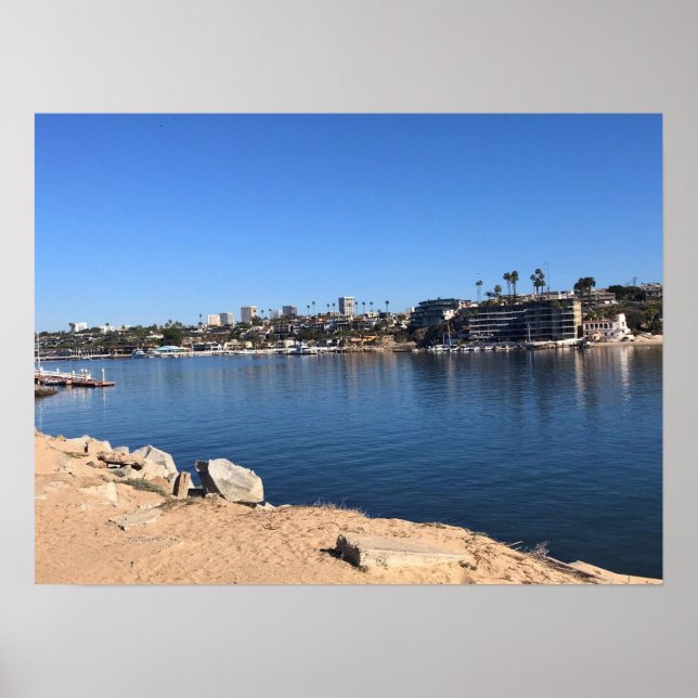 Visa från Wedge, Newport Beach, Kalifornien Poster (Framsidan)