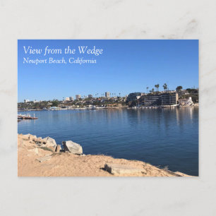 Visa från Wedge, Newport Beach, Kalifornien Vykort