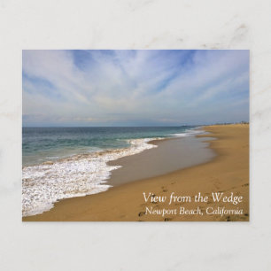 Visa från Wedge, Newport Beach, Kalifornien Vykort