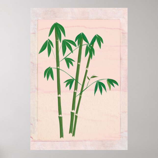 Visa från Window Bamboo Plant Poster (Framsidan)
