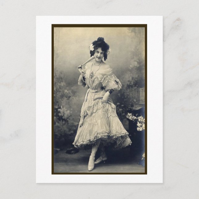 Visa Fransken Girl Risque Vykort (Framsida)