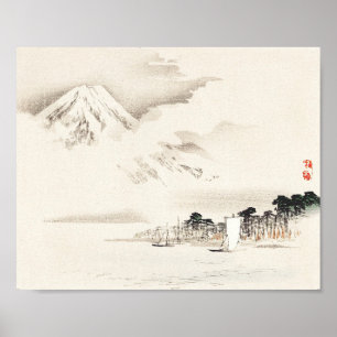 Visa Fuji-berget av Kōno Bairei Poster