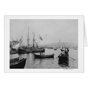 Visa Galata i Istanbul från Sirkecis hamn Hälsningskort