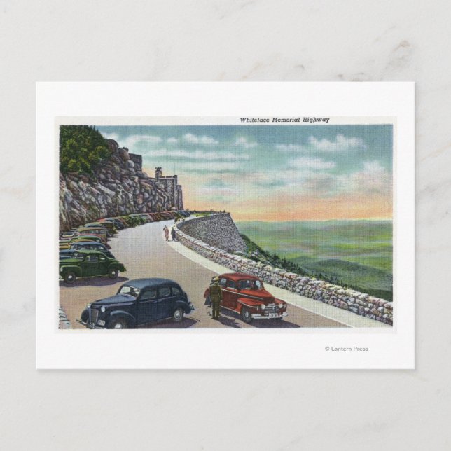 Visa gamla bilar på Whiteface Memorial Hwy Vykort (Framsida)