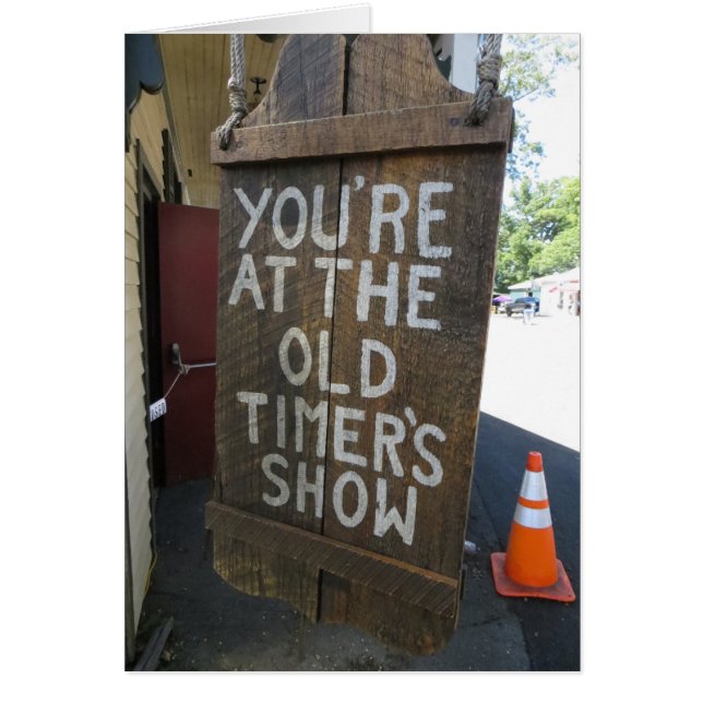 Visa gamla timer hälsningskort (Framsidan)