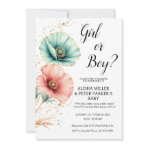 Visa Gender av blått eller Rosa vattenfärg