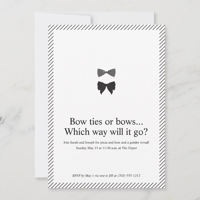 Visa Gender för Avslappnad Inbjudningar (Framsida)