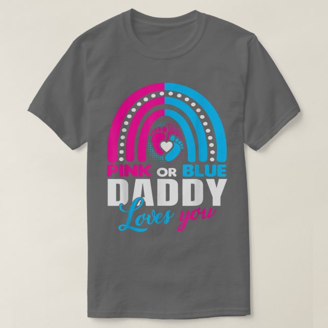 Visa gender för babyskor för pappa Pappa T Shirt (Design framsida)