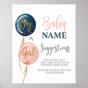 Visa Gender för förslag från Baby Namn Poster