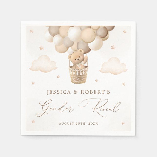 Visa Gender för neutralt Nalle Pappersservett (Framsidan)