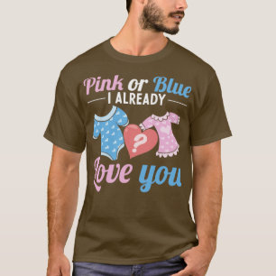 Visa Gender för rosa eller Blue Party Baby Shower T Shirt
