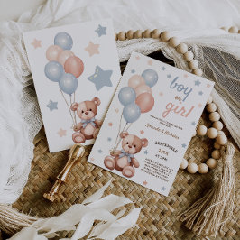 Visa Genderna Bubblor för Rosa av blått bubblor i  Inbjudningar