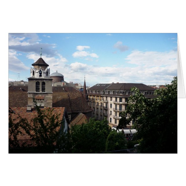 visa geneva hälsningskort (Framsidan Horizontal)