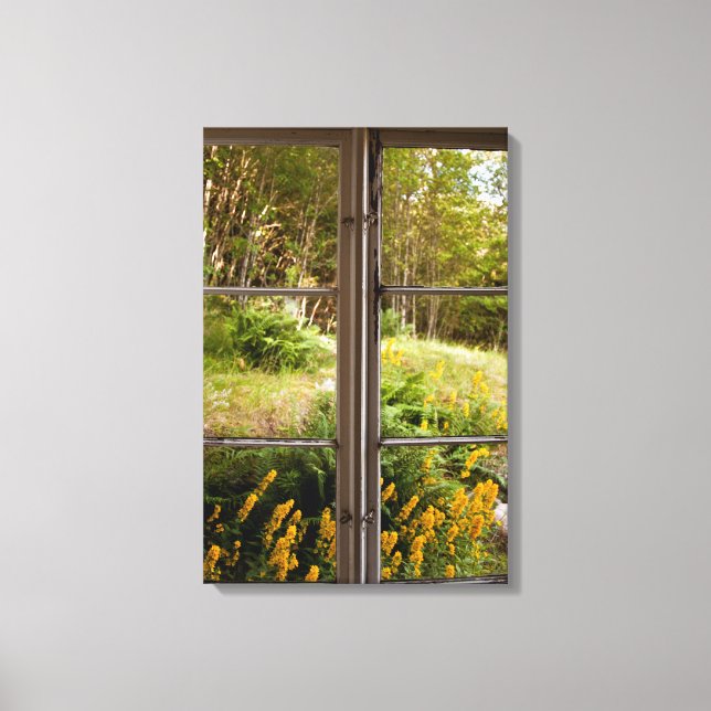 Visa genom det gamla fönstret canvastryck (Framsida)