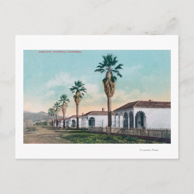 Visa Handflatan RowCalistoga, CA Vykort (Framsida)