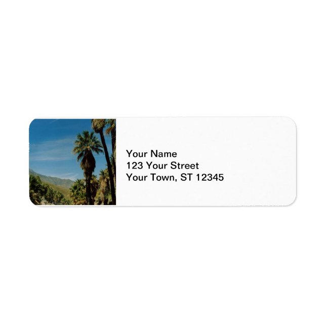 Visa handflatan Vår Returadress Etikett (Framsidan)