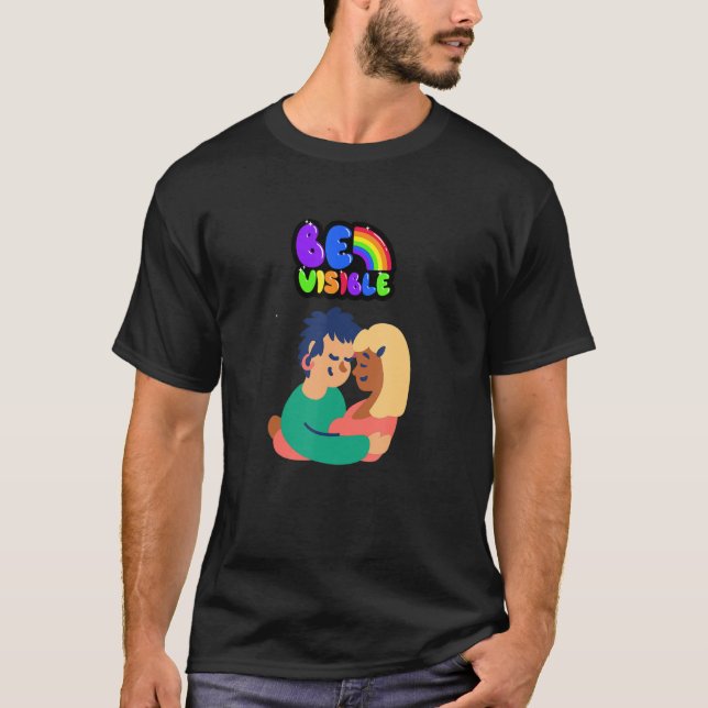 Visa HBT-Lesbisk i kö T Shirt (Framsida)