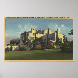 Visa Herbert Hoovers hem, Stanford U. Poster