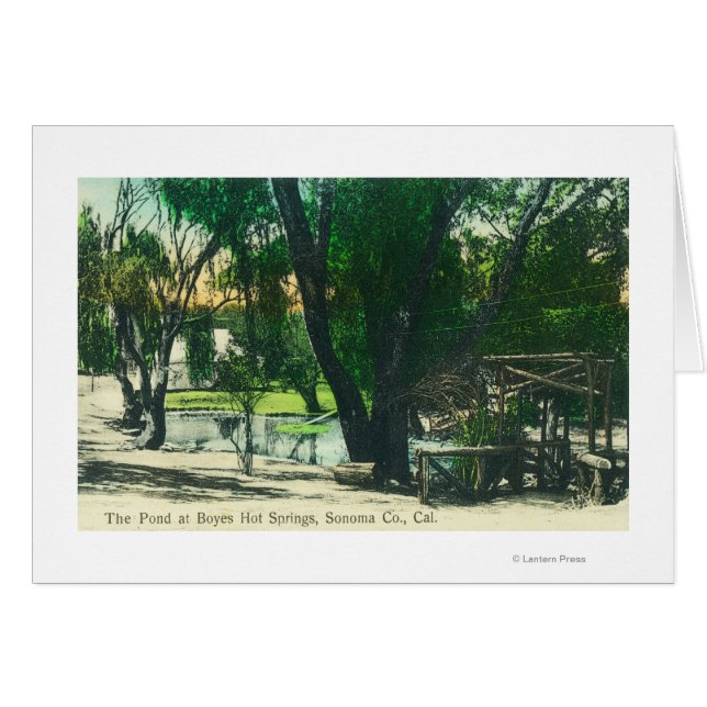 Visa Hett Vår Pond Hälsningskort (Framsidan Horizontal)