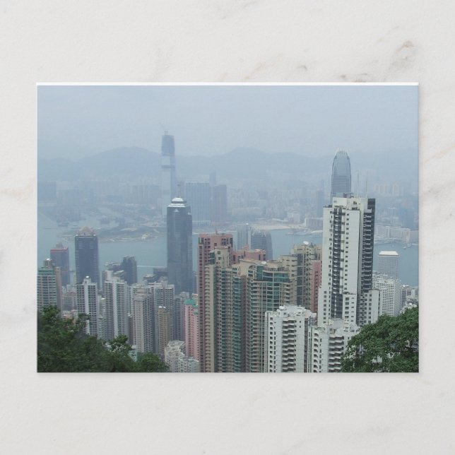 Visa Hongkong från toppen Vykort (Framsida)