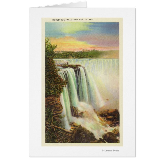 Visa Horseshoe Falls från Goat Island Hälsningskort (Framsidan)