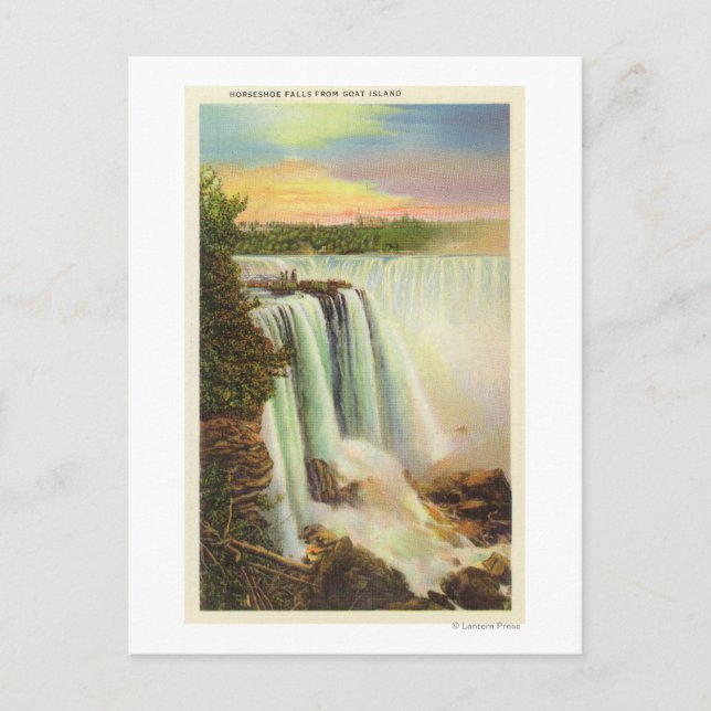 Visa Horseshoe Falls från Goat Island Vykort (Framsida)