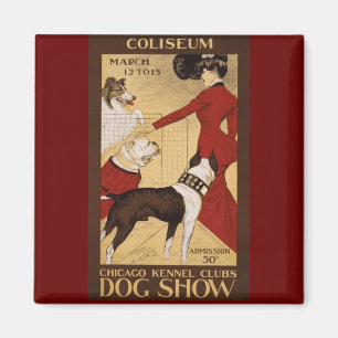 Visa Hund vintage Magnet