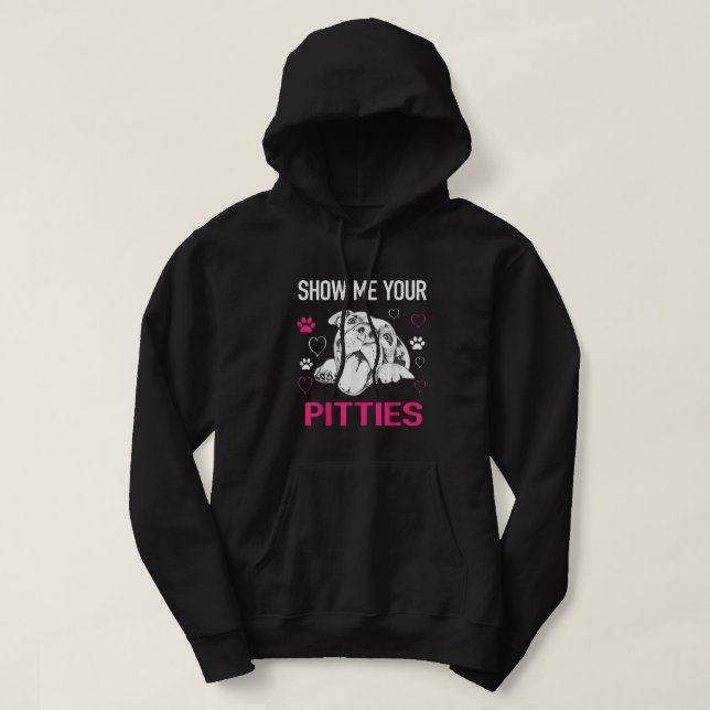 Visa Hundälskare för Pitbull-stift Hoodie (Design framsida)