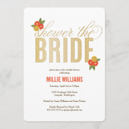 Visa inbjudan till Bride Glitter & Blommigt Shower