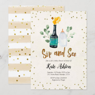 Visa inbjudan till Neutral Baby Shower från kön
