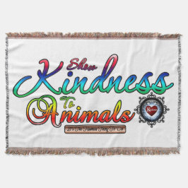 Visa indness to Animals Rainbow Typography Filt