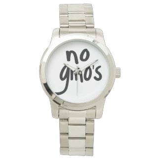 Visa inga genetiskt modifierade organismer för att armbandsur