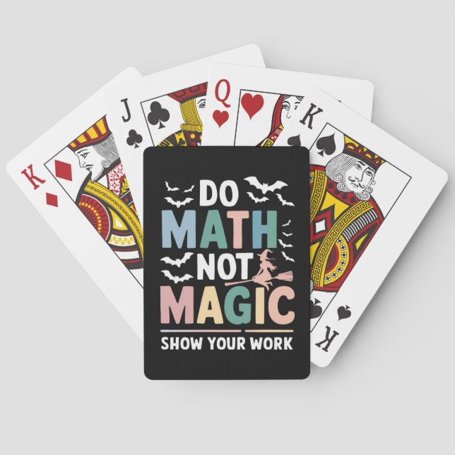 Visa inte magiska matematiklärare ditt arbete casinokort (Baksidan)