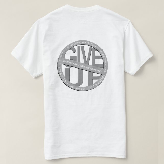 Visa inte vit T-skirt i Ge Tee (Design baksida)