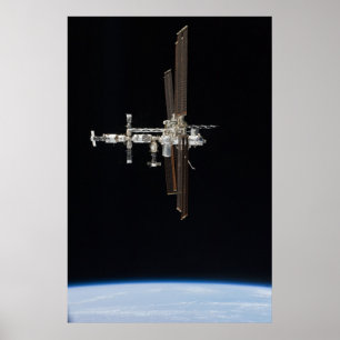 Visa Internationell Space Station från Atlantis Poster