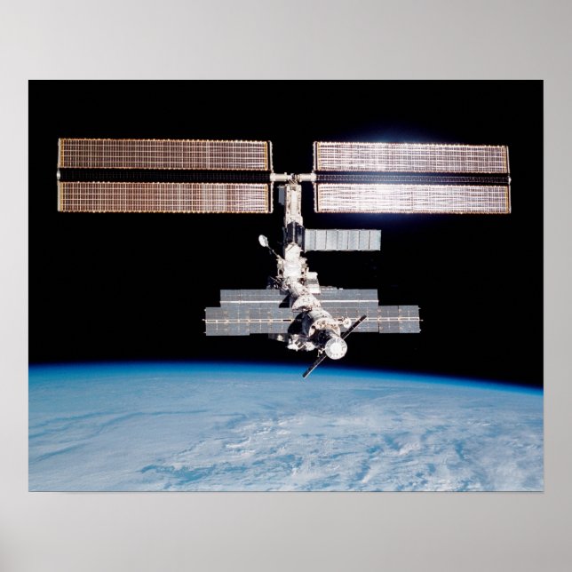 Visa Internationell Space Station från Endeavor Poster (Framsidan)
