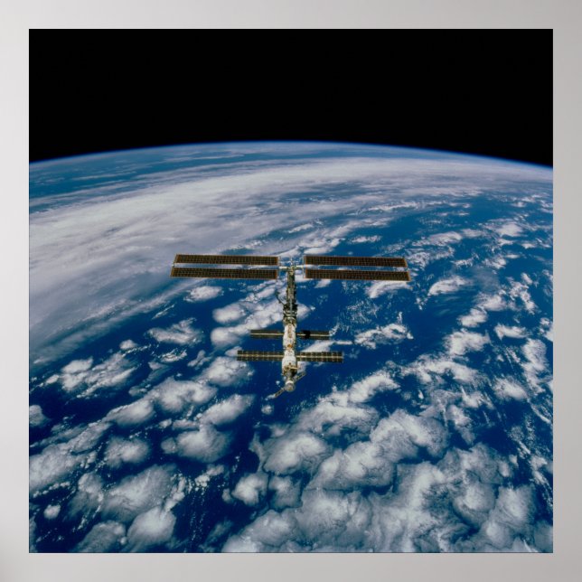 Visa Internationell Space Station från Endeavor Poster (Framsidan)