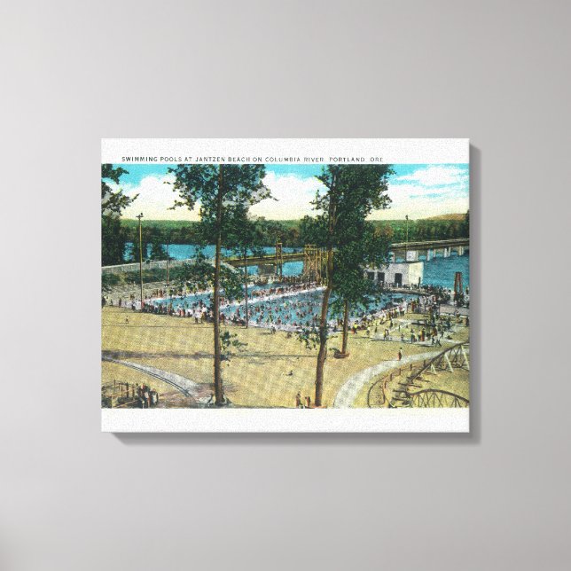 Visa Jantzen Beach Swimming Bassäng Canvastryck (Framsida)