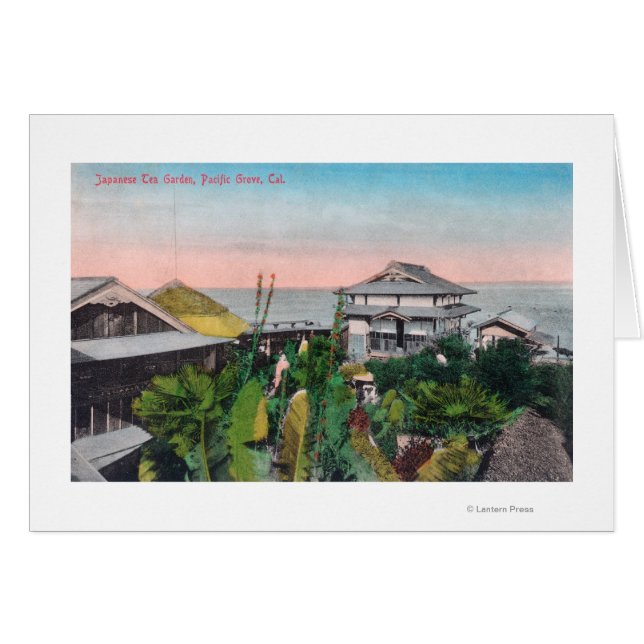 Visa japanska Tea Garden Hälsningskort (Framsidan Horizontal)