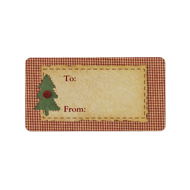 Visa Julgran till och från etikett Adressetikett (Framsidan)